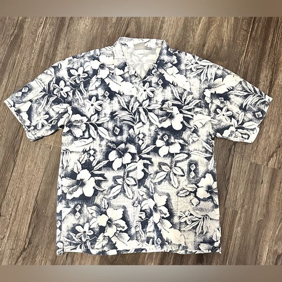Vintage 90s No Fear Men’s Hawaiian Button Up Short Sleeve Pocket Shirt Size L‍ - Picture 2 of 7